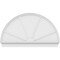 Ekena Millwork Half Round 4 Spoke Architectural Grade PVC Combination Pediment, 64"W x 38-3/4"H x 2-3/4"P PEDPC064X390HRO04 - alternate 2